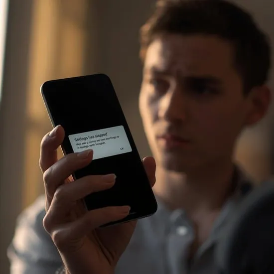 unfortunately settings has stopped IMG01