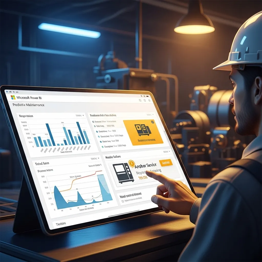 A detailed digital illustration of an industrial manufacturing setting