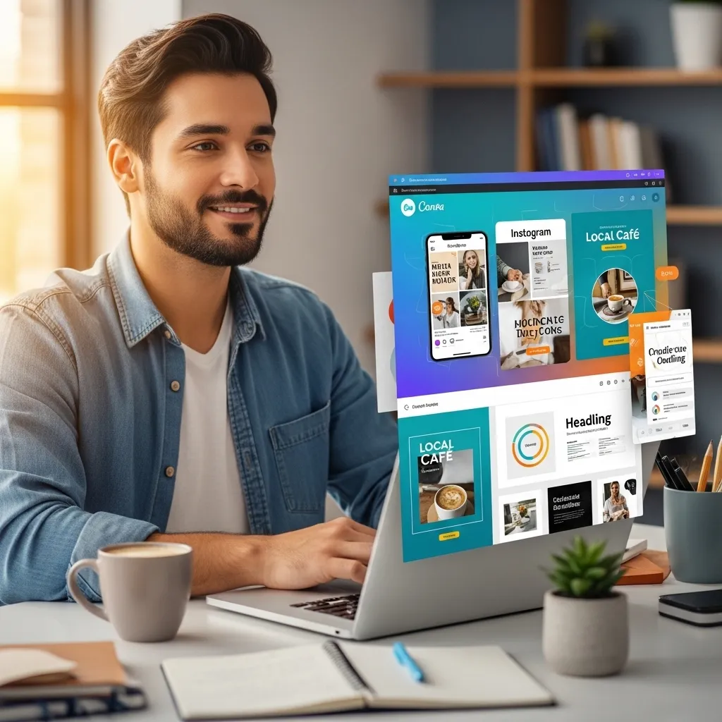 A split visual showing AI voice generation software interface on one side and a human narrator in a recording studio on the o