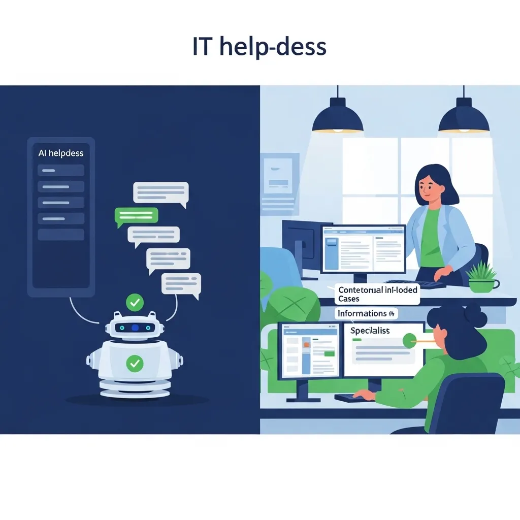 An IT helpdesk environment showing automation in action