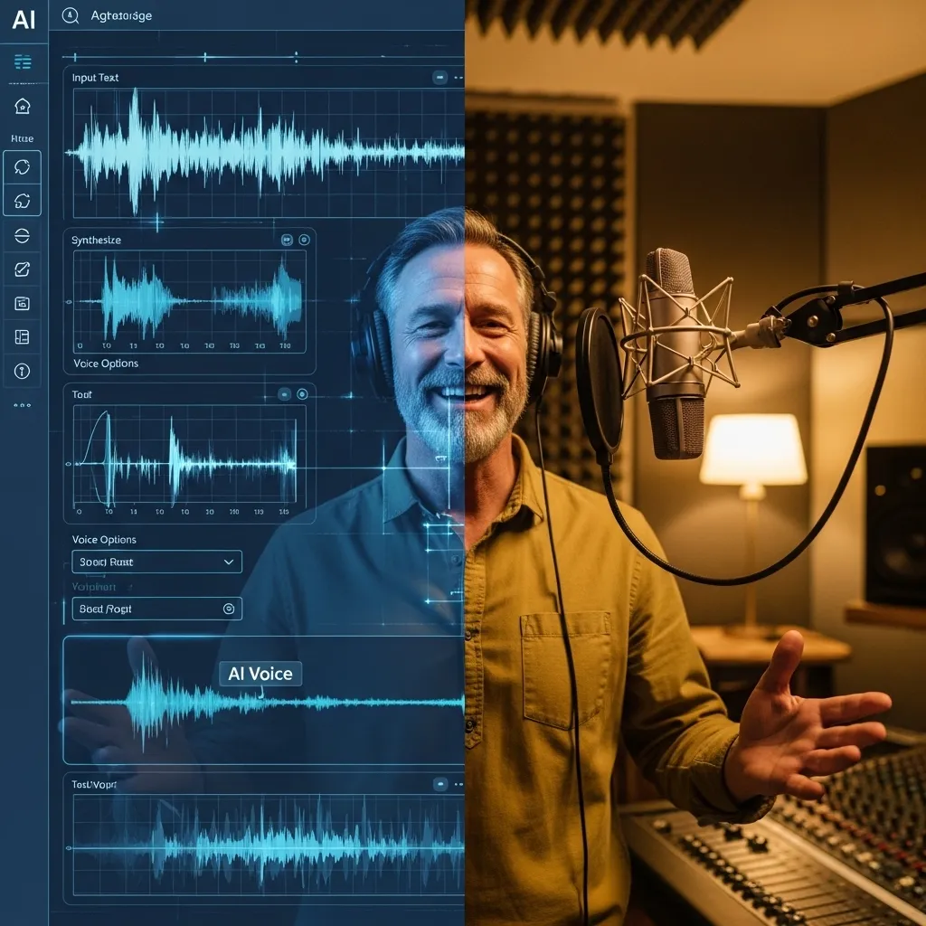 A minimalist desk with only 1-2 essential AI tools actively used on a laptop, surrounded by cancelled subscription notificati