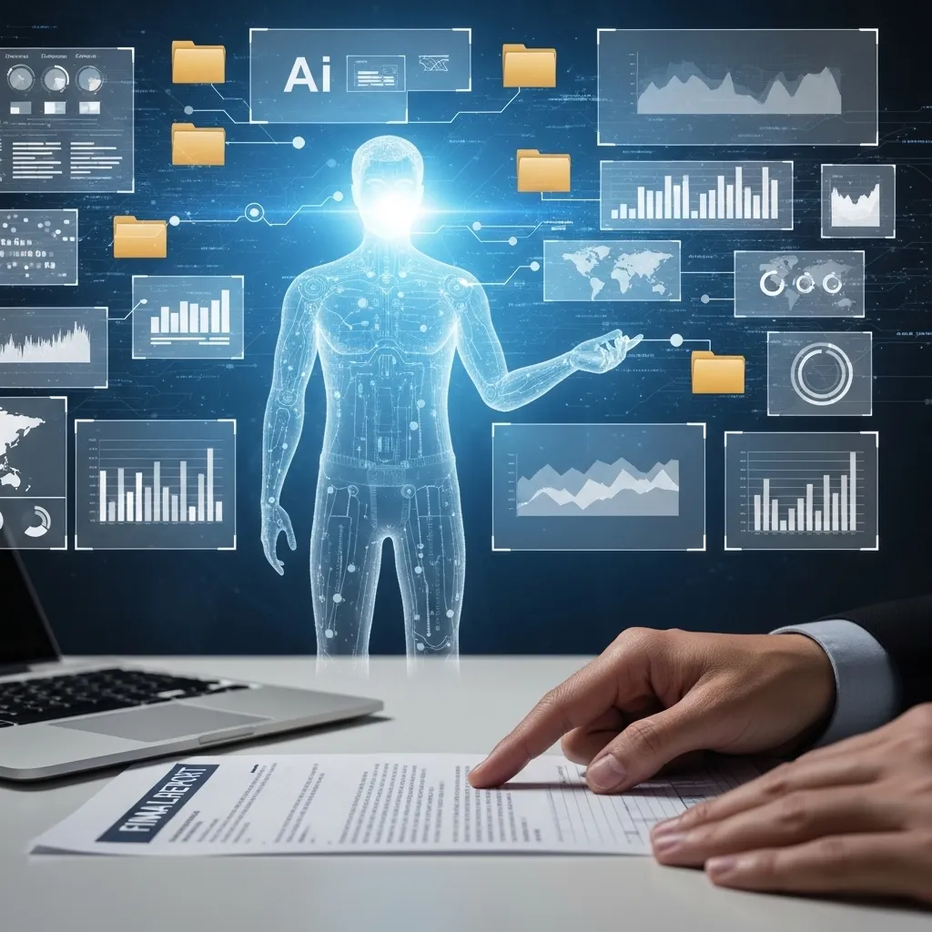 A powerful image illustrating human-AI collaboration