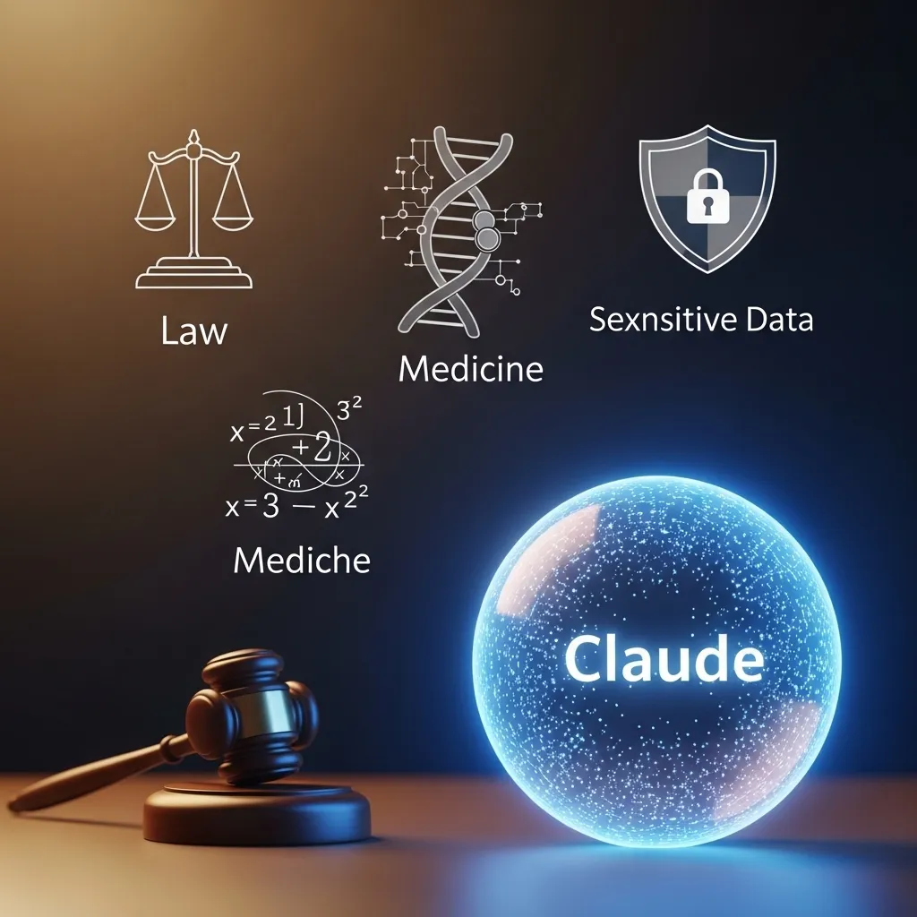 A symbolic digital illustration representing Claude's boundaries