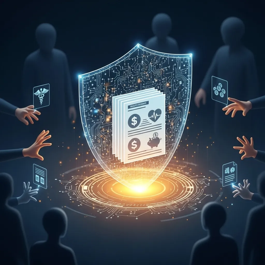 A symbolic illustration showing a balanced scale