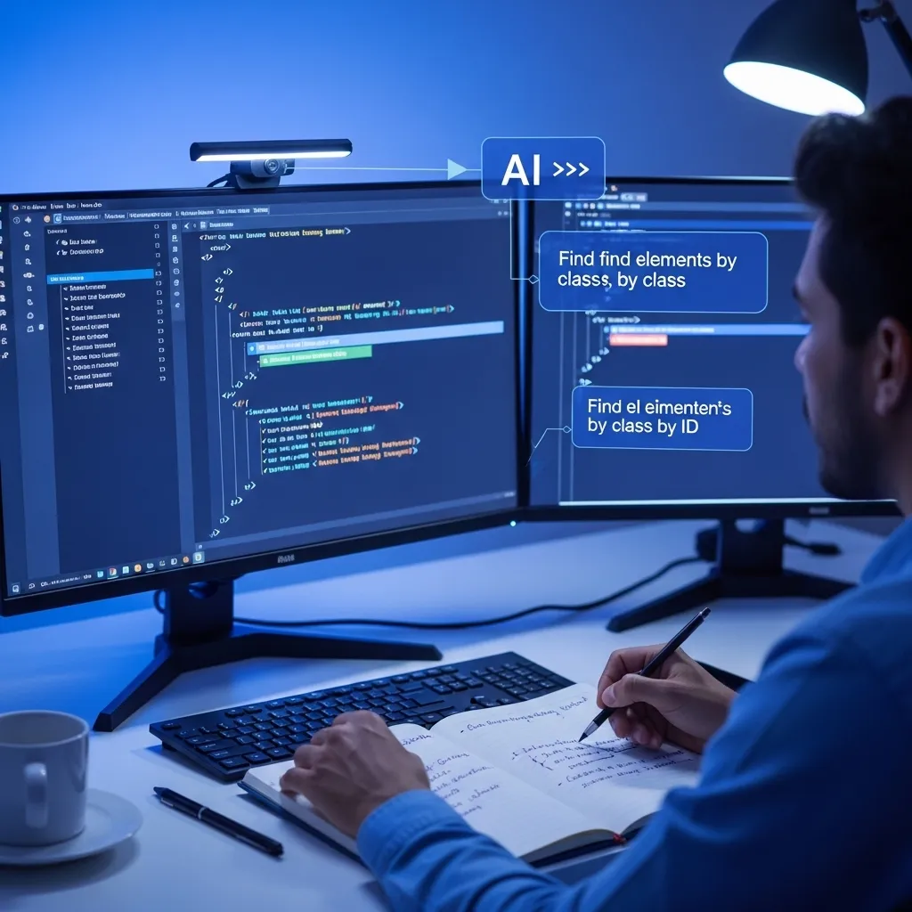 A symbolic illustration showing two paths diverging from a beginner coder