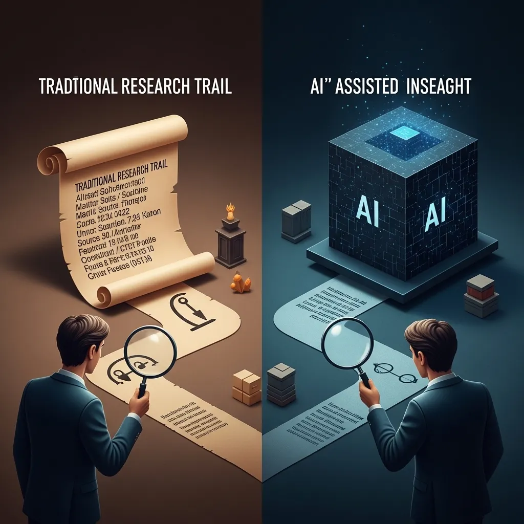 A dramatic illustration showing the 'black box' problem in AI research