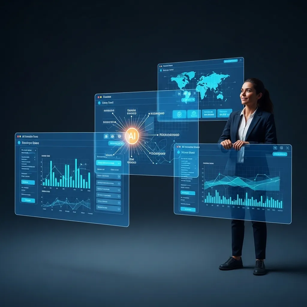 A compelling visual showing human strategy guiding AI execution