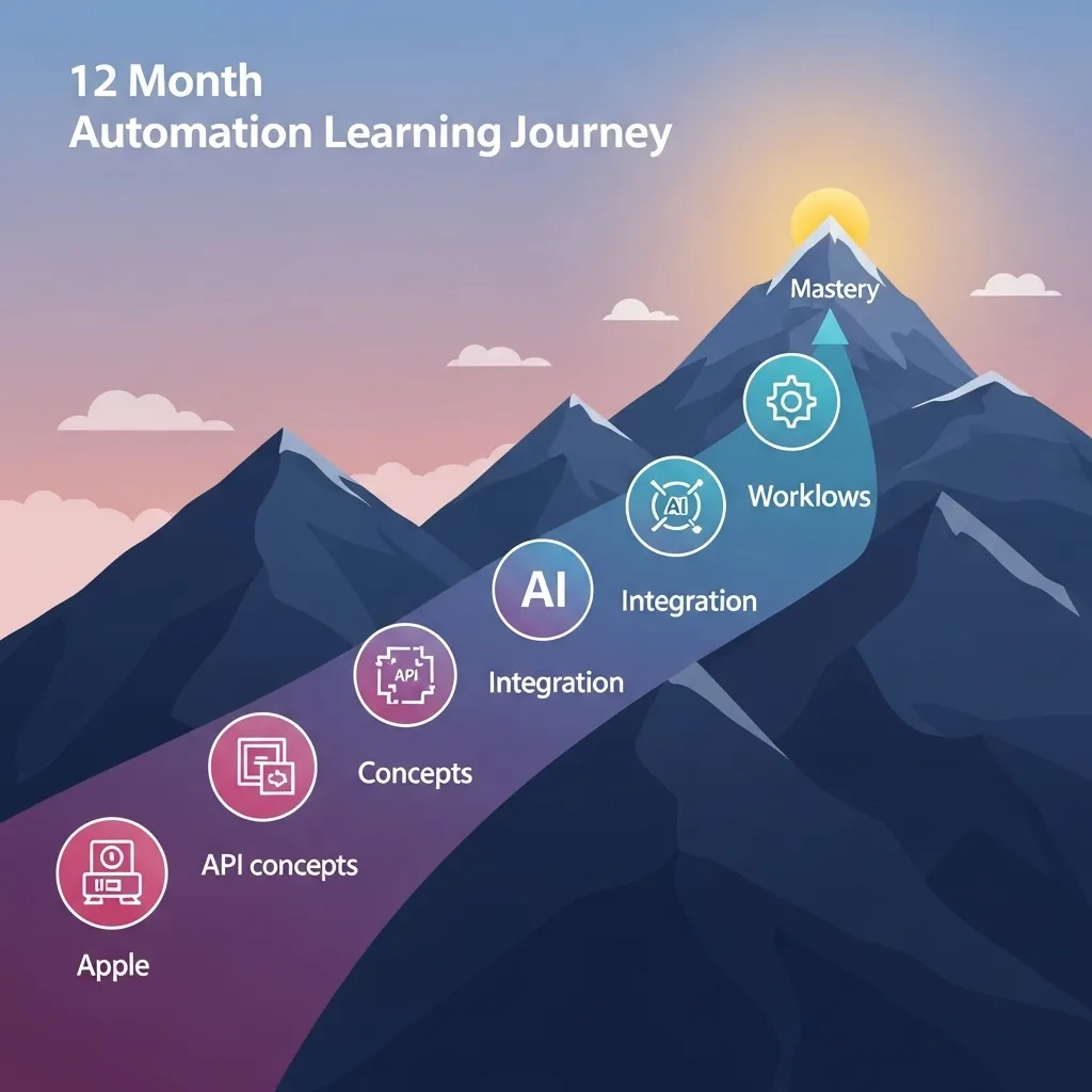 A photorealistic workspace scene showing practical learning resources