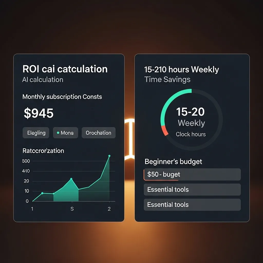 A financial dashboard showing ROI calculation for AI tools