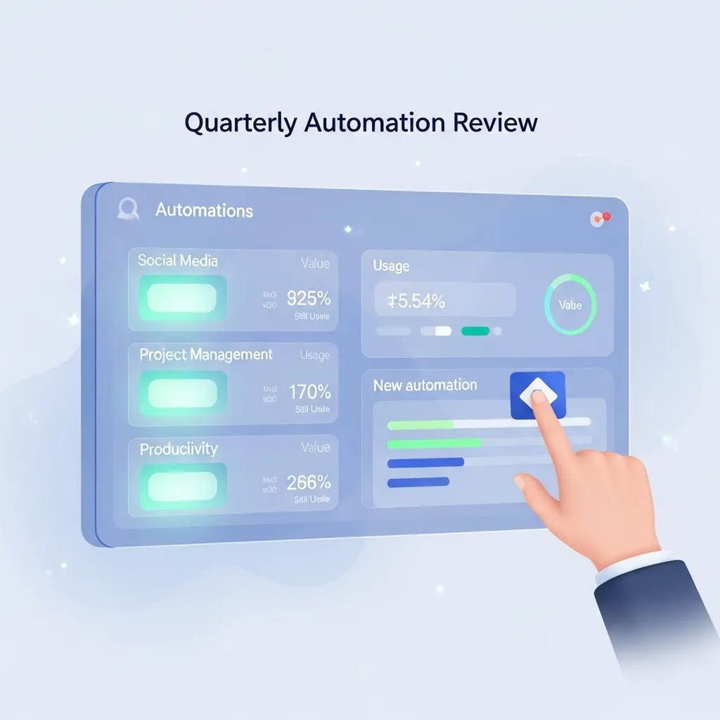 A step-by-step progression illustration showing gradual automation mastery