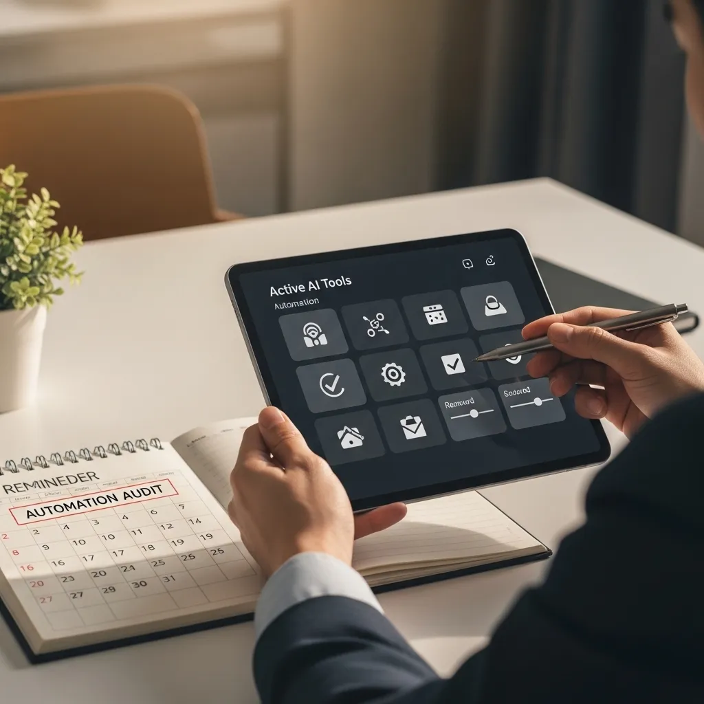 A photorealistic scene of a professional quarterly review